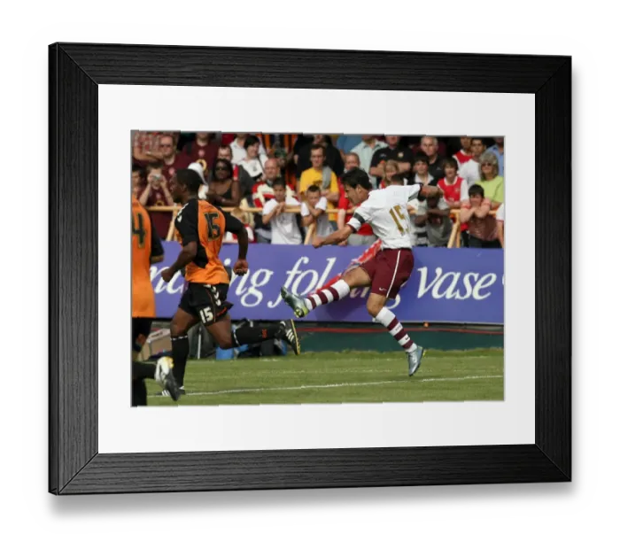 Framed Print : Nacer Barazite scores Arsenals 2nd goal Framed Print : Nacer Barazite scores Arsenals 2nd goal