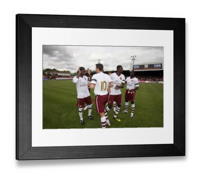 Framed Print : Alex Song, Robin van Persie, Emmanuel Adebayor and Kolo Toure (Arsenal)