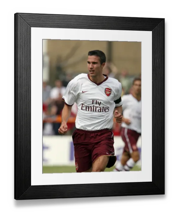 Framed Print : Robin van Persie's Debut: Arsenal Cruise Past Barnet 2-0 in Pre-Season Friendly