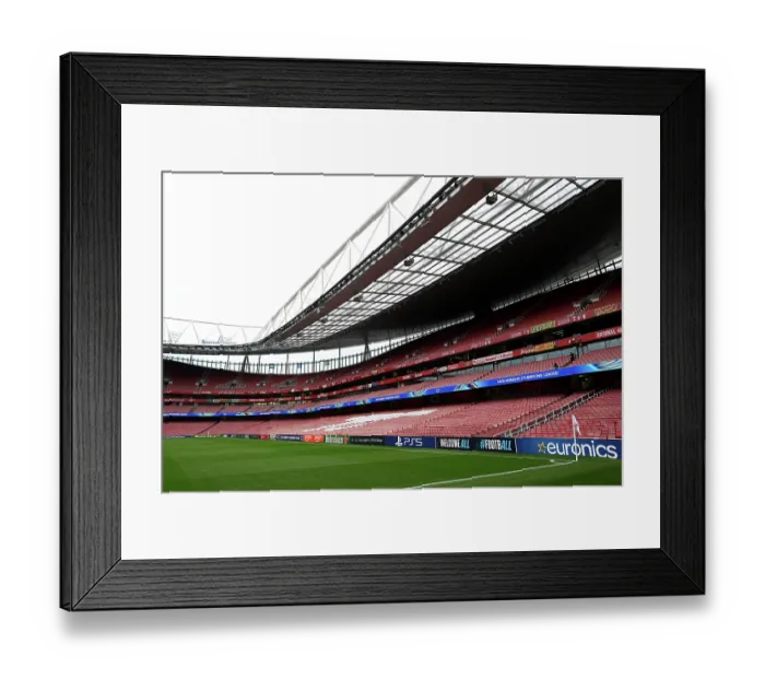 Framed Print : Arsenal v Chelsea - UEFA Women's Champions League 2025 / 26 Quarter-finals First Leg Arsenal v Chelsea - UEFA Women's Champions League 2025 / 26 Quarter-finals First Leg