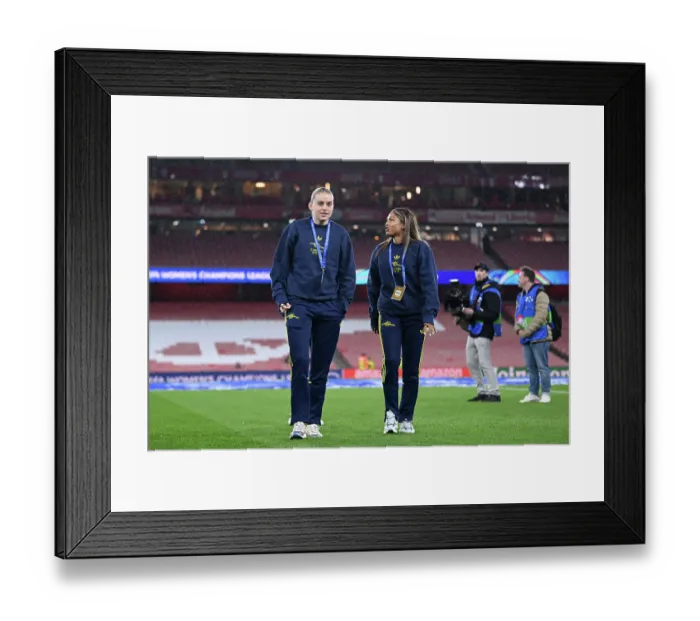 Framed Print : Arsenal v Chelsea - UEFA Women's Champions League 2025 / 26 Quarter-finals First Leg Arsenal v Chelsea - UEFA Women's Champions League 2025 / 26 Quarter-finals First Leg