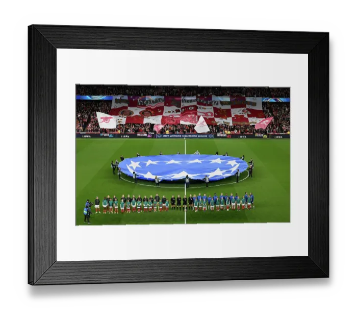 Framed Print : Arsenal v Chelsea - UEFA Women's Champions League 2025 / 26 Quarter-finals First Leg Arsenal v Chelsea - UEFA Women's Champions League 2025 / 26 Quarter-finals First Leg