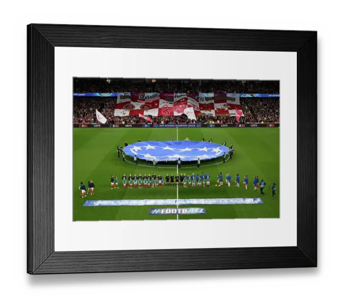 Framed Print : Arsenal v Chelsea - UEFA Women's Champions League 2025 / 26 Quarter-finals First Leg
