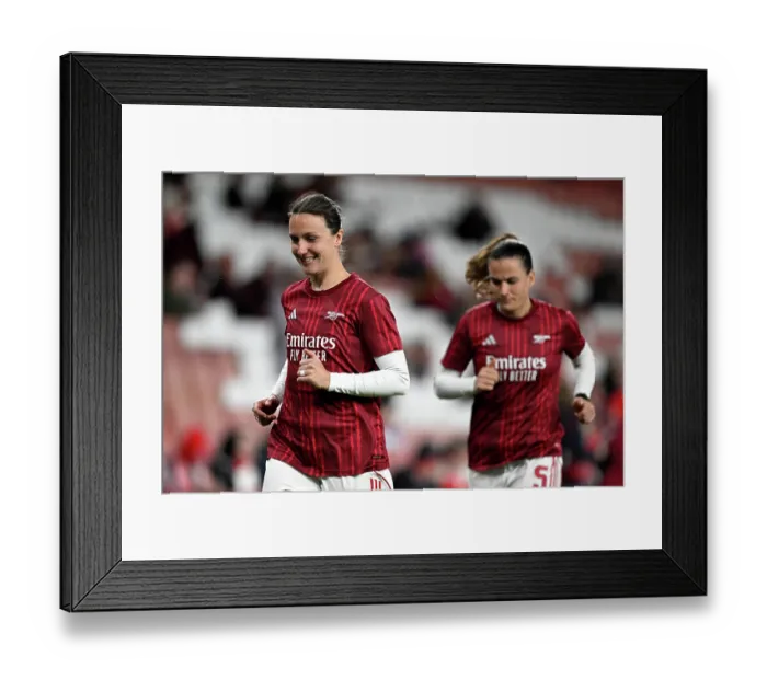 Framed Print : Arsenal v Chelsea - UEFA Women's Champions League 2025 / 26 Quarter-finals First Leg