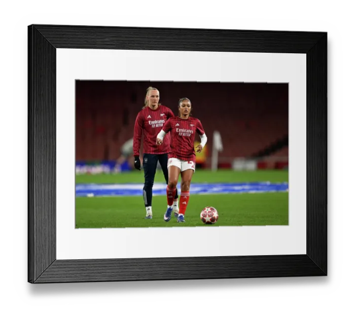 Framed Print : Arsenal v Chelsea - UEFA Women's Champions League 2025 / 26 Quarter-finals First Leg