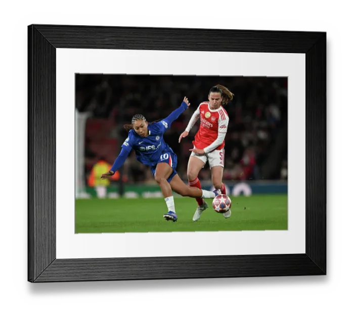 Framed Print : Arsenal v Chelsea - UEFA Women's Champions League 2025 / 26 Quarter-finals First Leg Arsenal v Chelsea - UEFA Women's Champions League 2025 / 26 Quarter-finals First Leg Framed Print : Arsenal v Chelsea - UEFA Women's Champions League 2025 / 26 Quarter-finals First Leg Arsenal v Chelsea - UEFA Women's Champions League 2025 / 26 Quarter-finals First Leg