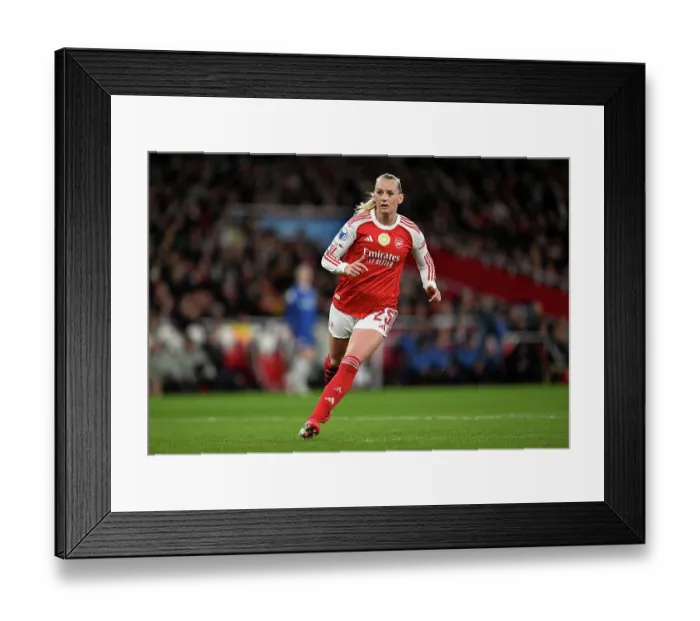 Framed Print : Arsenal v Chelsea - UEFA Women's Champions League 2025 / 26 Quarter-finals First Leg