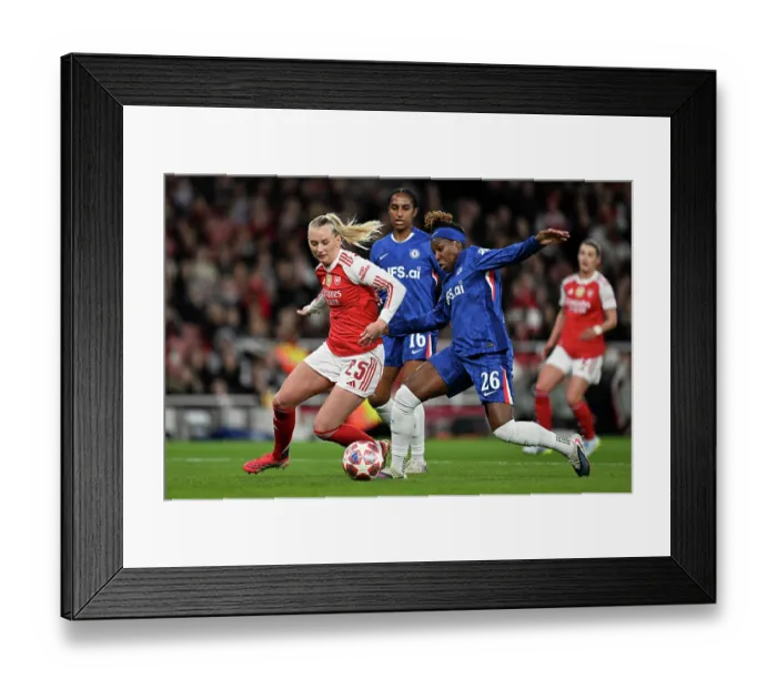 Framed Print : Arsenal v Chelsea - UEFA Women's Champions League 2025 / 26 Quarter-finals First Leg Framed Print : Arsenal v Chelsea - UEFA Women's Champions League 2025 / 26 Quarter-finals First Leg