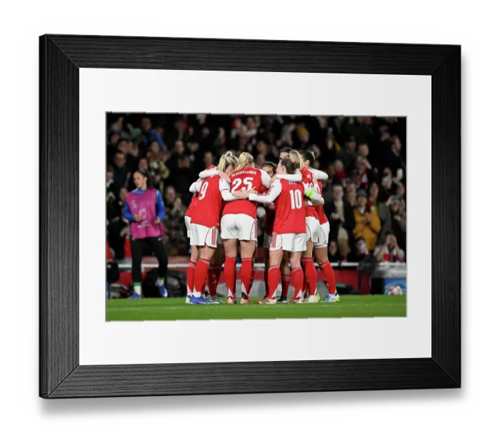 Framed Print : Arsenal v Chelsea - UEFA Women's Champions League 2025 / 26 Quarter-finals First Leg