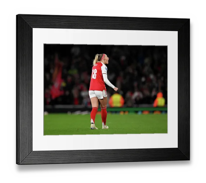 Framed Print : Arsenal v Chelsea - UEFA Women's Champions League 2025 / 26 Quarter-finals First Leg