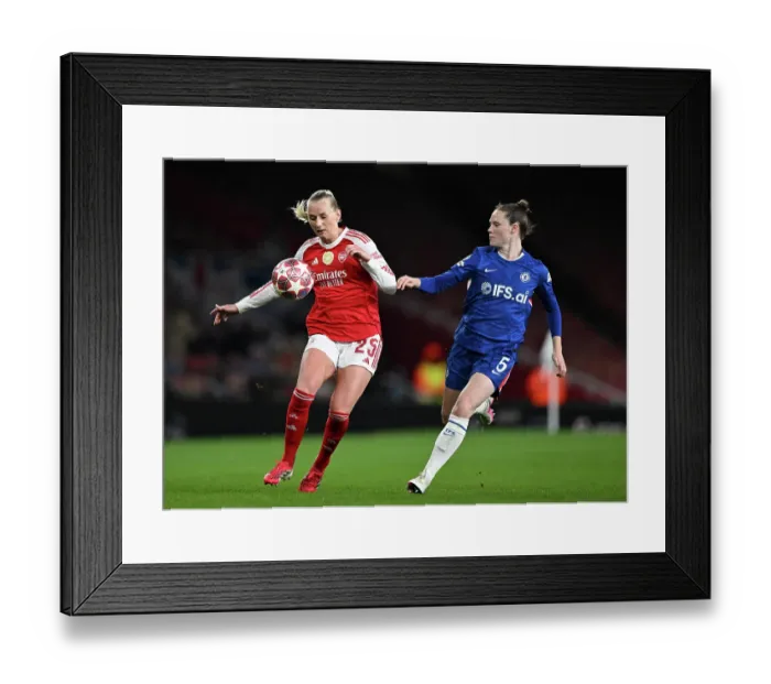 Framed Print : Arsenal v Chelsea - UEFA Women's Champions League 2025 / 26 Quarter-finals First Leg Framed Print : Arsenal v Chelsea - UEFA Women's Champions League 2025 / 26 Quarter-finals First Leg