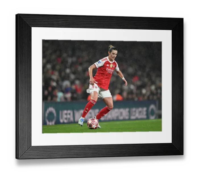Framed Print : Arsenal v Chelsea - UEFA Women's Champions League 2025 / 26 Quarter-finals First Leg Arsenal v Chelsea - UEFA Women's Champions League 2025 / 26 Quarter-finals First Leg