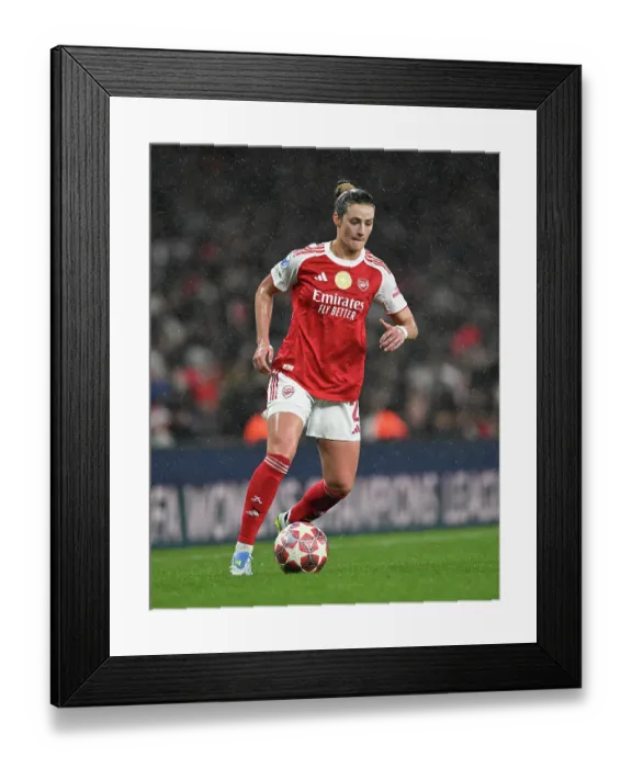 Framed Print : Arsenal v Chelsea - UEFA Women's Champions League 2025 / 26 Quarter-finals First Leg Arsenal v Chelsea - UEFA Women's Champions League 2025 / 26 Quarter-finals First Leg