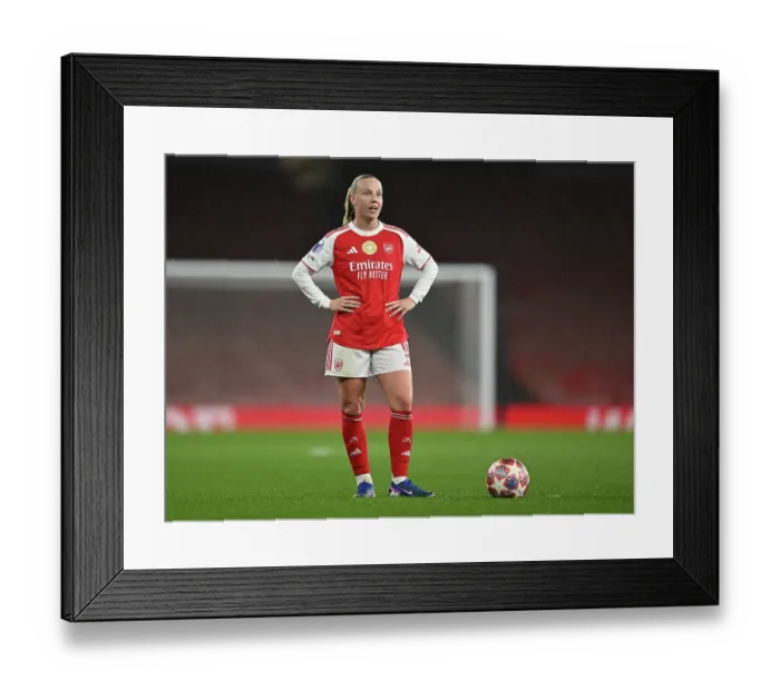 Framed Print : Arsenal v Chelsea - UEFA Women's Champions League 2025 / 26 Quarter-finals First Leg Arsenal v Chelsea - UEFA Women's Champions League 2025 / 26 Quarter-finals First Leg