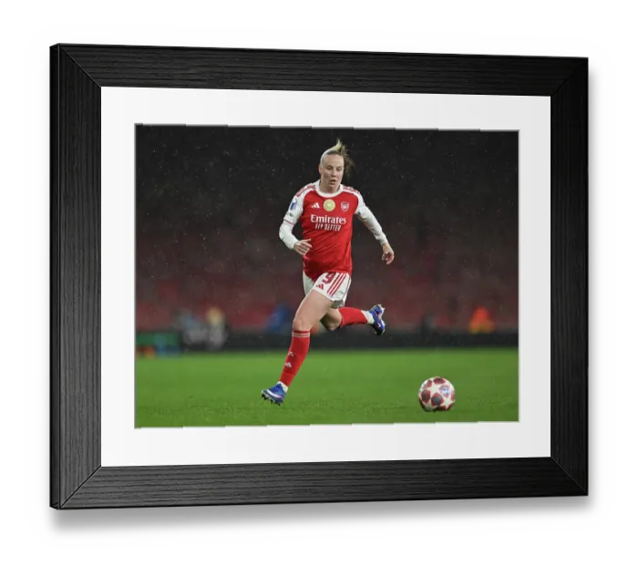 Framed Print : Arsenal v Chelsea - UEFA Women's Champions League 2025 / 26 Quarter-finals First Leg Arsenal v Chelsea - UEFA Women's Champions League 2025 / 26 Quarter-finals First Leg