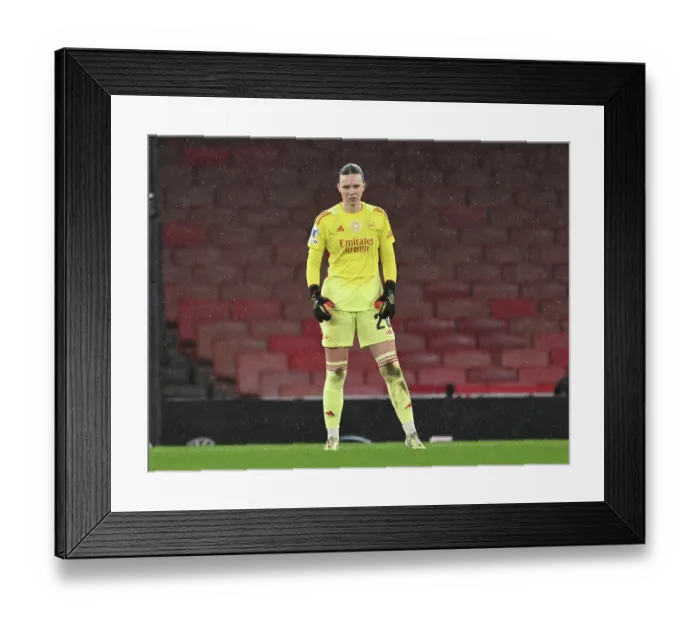 Framed Print : Arsenal v Chelsea - UEFA Women's Champions League 2025 / 26 Quarter-finals First Leg Arsenal v Chelsea - UEFA Women's Champions League 2025 / 26 Quarter-finals First Leg