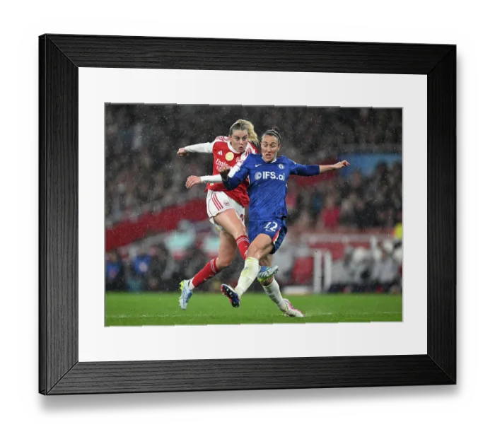 Framed Print : Arsenal v Chelsea - UEFA Women's Champions League 2025 / 26 Quarter-finals First Leg Framed Print : Arsenal v Chelsea - UEFA Women's Champions League 2025 / 26 Quarter-finals First Leg
