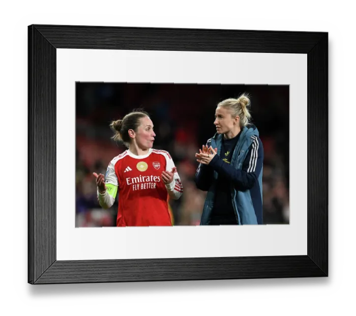 Framed Print : Arsenal v Chelsea - UEFA Women's Champions League 2025 / 26 Quarter-finals First Leg