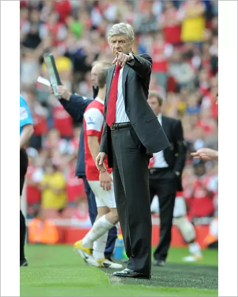 Arsene Wenger the Arsenal Manager. Arsenal 1: 1 Liverpool. Barclays Premier League