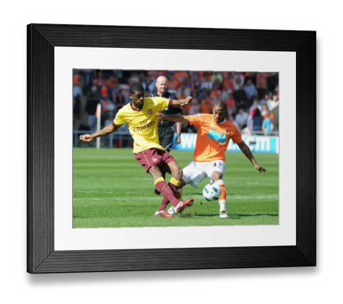 Framed Print : Abou Diaby (Arsenal) Jason Puncheon (Blackpool). Blackpool 1: 3 Arsenal