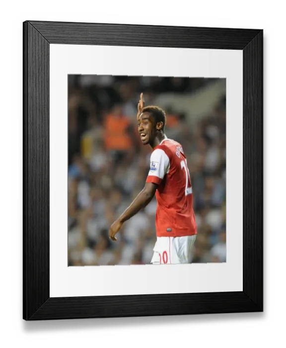 Framed Print : Arsenal's Johan Djourou in Action during the Intense 3-3 Barclays Premier League Battle at White Hart Lane, April 2011