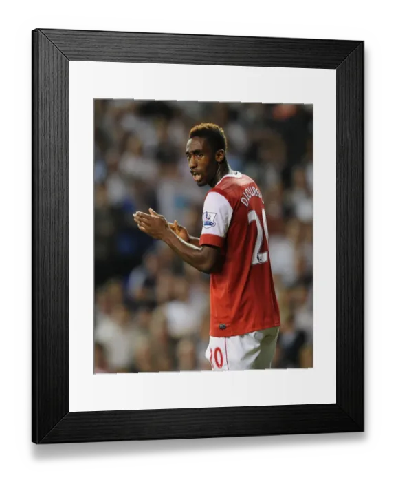 Framed Print : Johan Djourou (Arsenal). Tottenham Hotspur 3: 3 Arsenal. Barclays Premier League