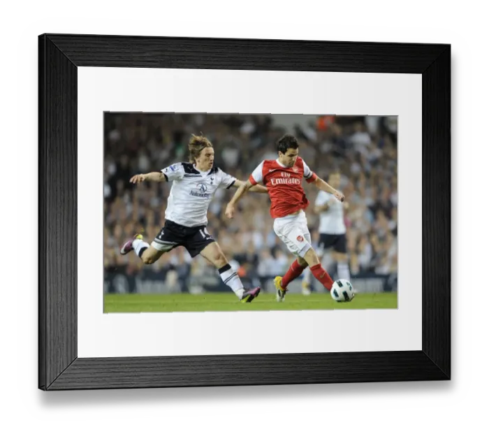 Framed Print : Fabregas vs. Modric: Thrilling 3-3 Battle at White Hart Lane, Premier League 2011