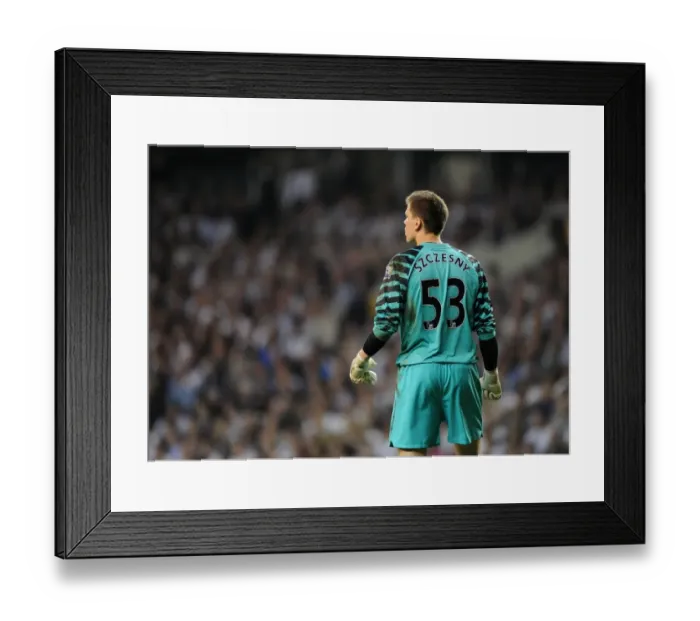 Framed Print : Three All: Intense Battle - Wojciech Szczesny (Arsenal) vs. Tottenham Hotspur, Barclays Premier League