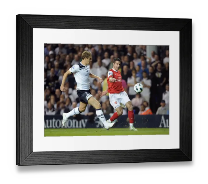 Framed Print : Robin van Persie (Arsenal) Michael Dawson (Tottenham). Tottenham Hotspur 3: 3 Arsenal