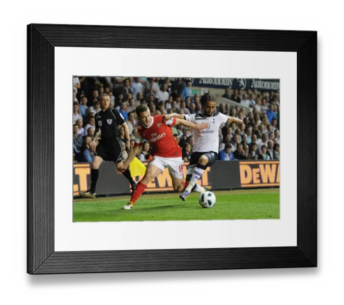 Framed Print : Jack Wilshere (Arsenal) Benoit Assou-Ekotto (Tottenham). Tottenham Hotspur 3: 3 Arsenal Framed Print : Jack Wilshere (Arsenal) Benoit Assou-Ekotto (Tottenham). Tottenham Hotspur 3: 3 Arsenal