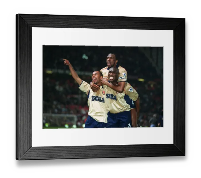 Framed Print : Triumphant Threesome: Arsenal's Vieira, Cole, and Campbell Celebrate Championship Victory over Manchester United Framed Print : Triumphant Threesome: Arsenal's Vieira, Cole, and Campbell Celebrate Championship Victory over Manchester United