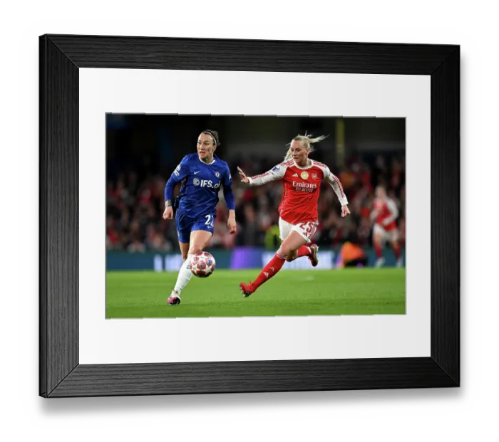 Framed Print : Chelsea FC v Arsenal FC - UEFA Women's Champions League 2025 / 26 Quarter-finals Second Leg