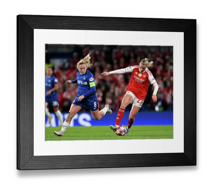 Framed Print : Chelsea FC v Arsenal FC - UEFA Women's Champions League 2025 / 26 Quarter-finals Second Leg