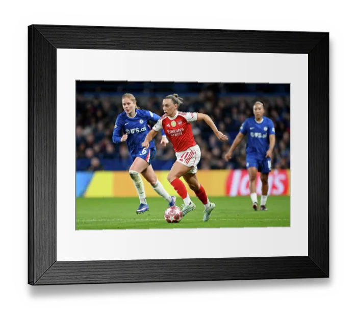 Framed Print : Chelsea FC v Arsenal FC - UEFA Women's Champions League 2025 / 26 Quarter-finals Second Leg