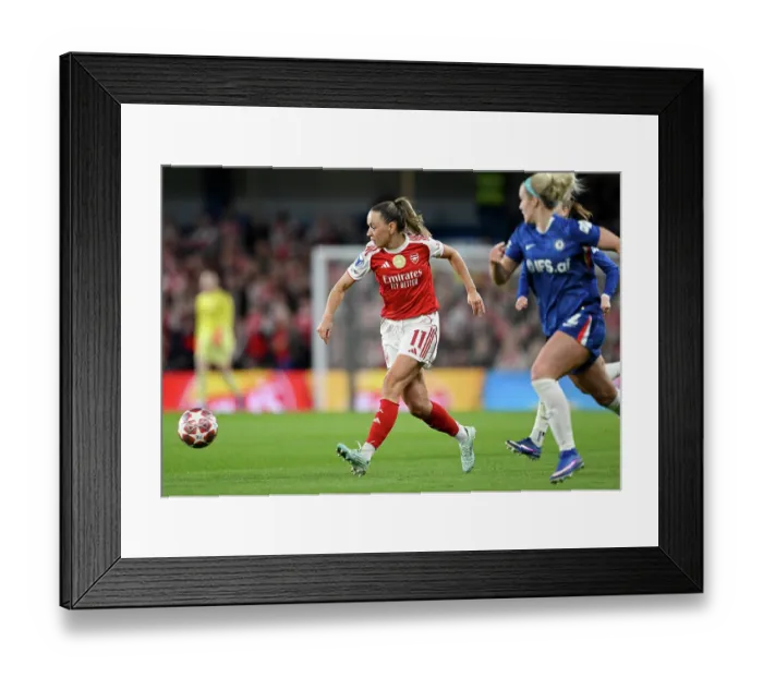 Framed Print : Chelsea FC v Arsenal FC - UEFA Women's Champions League 2025 / 26 Quarter-finals Second Leg