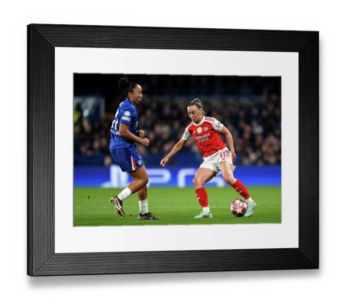 Framed Print : Chelsea FC v Arsenal FC - UEFA Women's Champions League 2025 / 26 Quarter-finals Second Leg