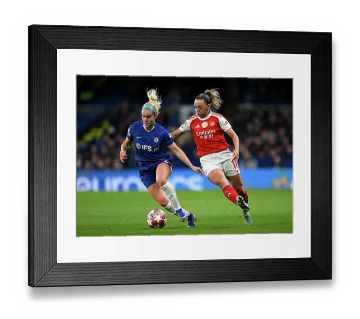 Framed Print : Chelsea FC v Arsenal FC - UEFA Women's Champions League 2025 / 26 Quarter-finals Second Leg