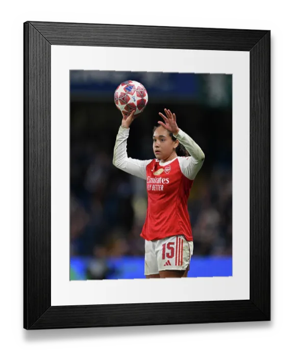 Framed Print : Chelsea FC v Arsenal FC - UEFA Women's Champions League 2025 / 26 Quarter-finals Second Leg Chelsea FC v Arsenal FC - UEFA Women's Champions League 2025 / 26 Quarter-finals