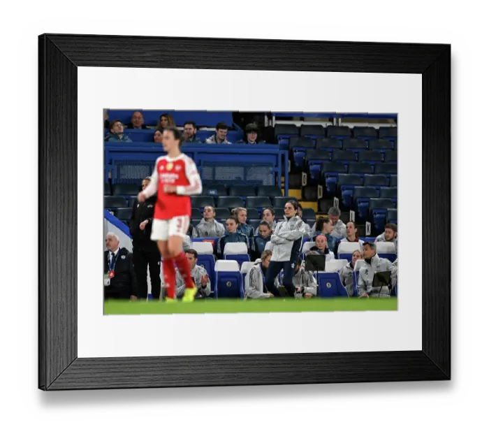 Framed Print : Chelsea FC v Arsenal FC - UEFA Women's Champions League 2025 / 26 Quarter-finals Second Leg
