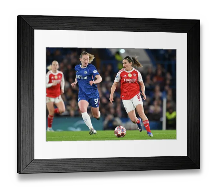Framed Print : Chelsea FC v Arsenal FC - UEFA Women's Champions League 2025 / 26 Quarter-finals Second Leg Framed Print : Chelsea FC v Arsenal FC - UEFA Women's Champions League 2025 / 26 Quarter-finals Second Leg