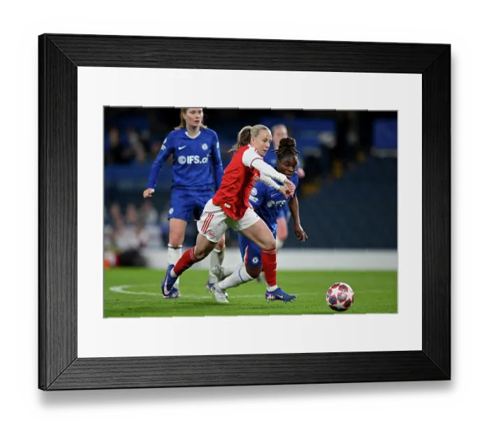 Framed Print : Chelsea FC v Arsenal FC - UEFA Women's Champions League 2025 / 26 Quarter-finals Second Leg