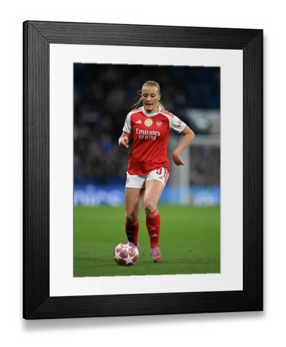 Framed Print : Chelsea FC v Arsenal FC - UEFA Women's Champions League 2025 / 26 Quarter-finals Second Leg Chelsea FC v Arsenal FC - UEFA Women's Champions League 2025 / 26 Quarter-finals