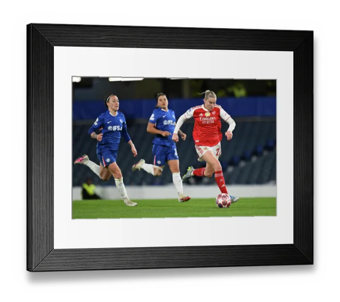 Framed Print : Chelsea FC v Arsenal FC - UEFA Women's Champions League 2025 / 26 Quarter-finals Second Leg