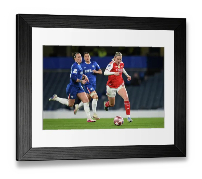 Framed Print : Chelsea FC v Arsenal FC - UEFA Women's Champions League 2025 / 26 Quarter-finals Second Leg