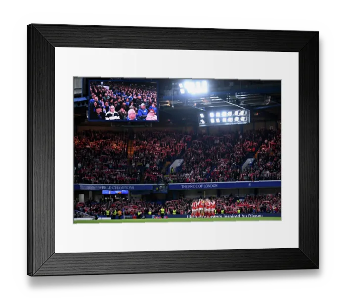 Framed Print : Chelsea FC v Arsenal FC - UEFA Women's Champions League 2025 / 26 Quarter-finals Second Leg Framed Print : Chelsea FC v Arsenal FC - UEFA Women's Champions League 2025 / 26 Quarter-finals Second Leg