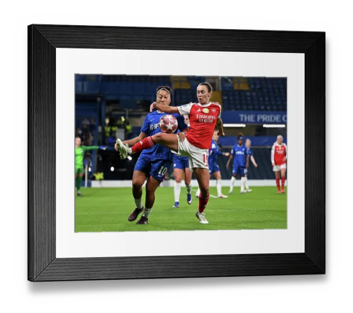Framed Print : Chelsea FC v Arsenal FC - UEFA Women's Champions League 2025 / 26 Quarter-finals Second Leg Framed Print : Chelsea FC v Arsenal FC - UEFA Women's Champions League 2025 / 26 Quarter-finals Second Leg