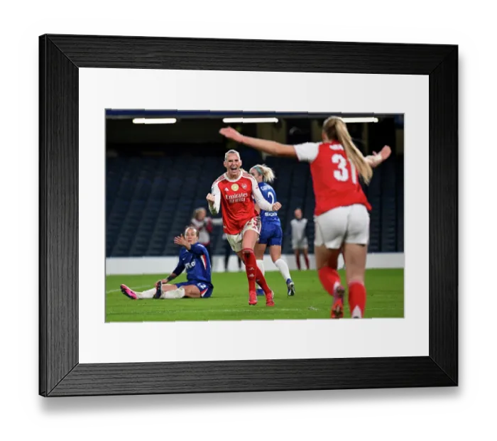 Framed Print : Chelsea FC v Arsenal FC - UEFA Women's Champions League 2025 / 26 Quarter-finals Second Leg Framed Print : Chelsea FC v Arsenal FC - UEFA Women's Champions League 2025 / 26 Quarter-finals Second Leg