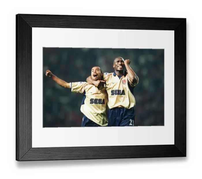Framed Print : Sol Campbell and Ashley Cole celebrate the Arsenal Championship win Framed Print : Sol Campbell and Ashley Cole celebrate the Arsenal Championship win