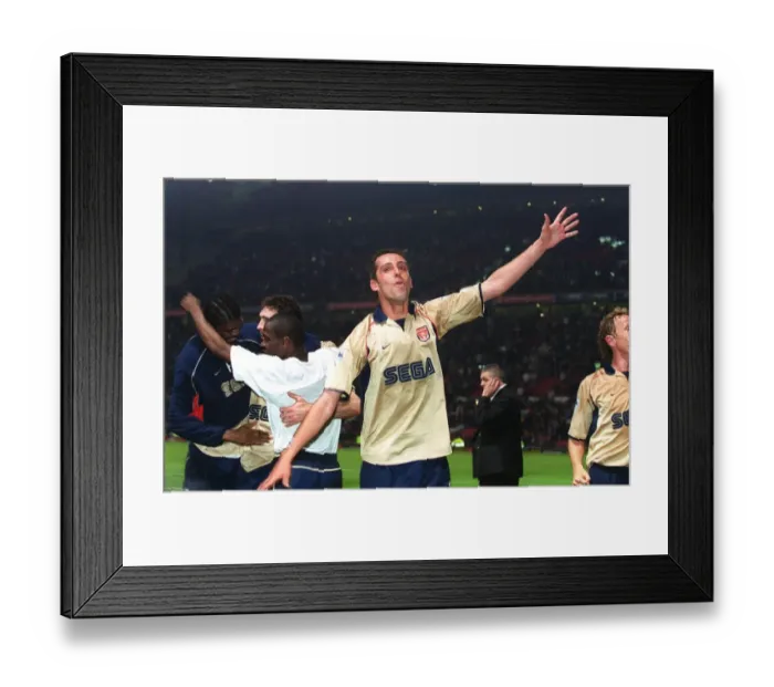 Framed Print : Edu celebrates the Arsenal Championship victory after the match
