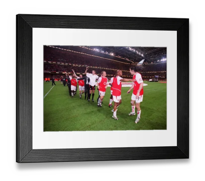 Framed Print : Arsenal Celebrates FA Cup Victory: 1-0 Over Southampton (2003 FA Cup Final, The Millennium Stadium, Cardiff)